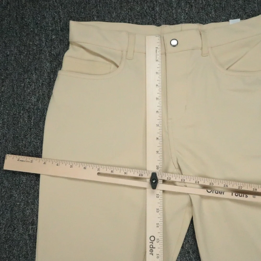 State & Libert Pants Mens 33x30 Beige Straight 5 Pocket Stretch Golf Performance
